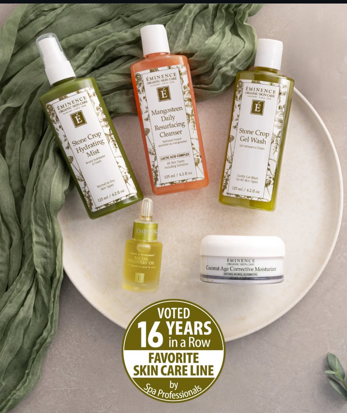 Eminence Organic Skin Care voted favorite skin care line 16 years in a row